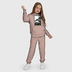 Костюм хлопковый детский Porsche 911 автомобиль, цвет: пыльно-розовый — фото 2