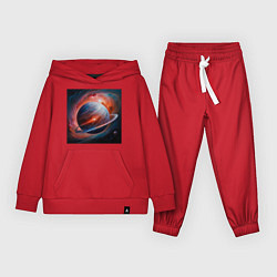 Костюм хлопковый детский Огненная планета, цвет: красный