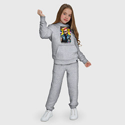 Костюм хлопковый детский Trumps not dead - ai punk art, цвет: меланж — фото 2