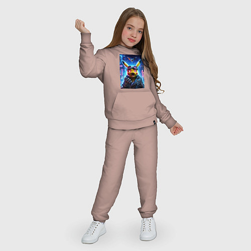 Детский костюм Pikachu brave cyber pilot - neon glow / Пыльно-розовый – фото 3