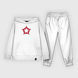 Костюм хлопковый детский Red star USSR, цвет: белый