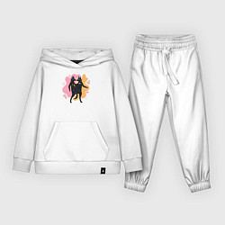 Костюм хлопковый детский Танец лисичек, цвет: белый