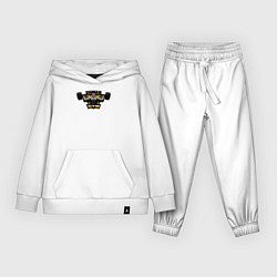 Костюм хлопковый детский Power gym man, цвет: белый
