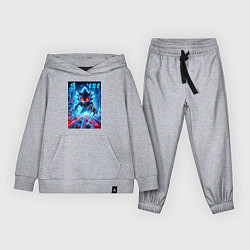 Костюм хлопковый детский Hedgehog in neon metropolis - ai art, цвет: меланж