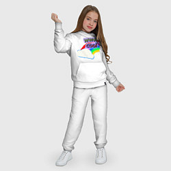 Костюм хлопковый детский Rainbow Vibes, цвет: белый — фото 2