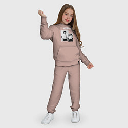 Костюм хлопковый детский Jungkook bts seven, цвет: пыльно-розовый — фото 2