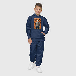 Костюм хлопковый детский Cool skeleton - halloween poster, цвет: тёмно-синий — фото 2