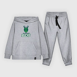 Костюм хлопковый детский Milwaukee Bucks NBA, цвет: меланж