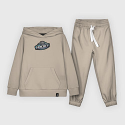 Костюм хлопковый детский Hockey sport, цвет: миндальный