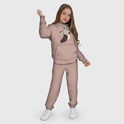 Костюм хлопковый детский Космический банан, цвет: пыльно-розовый — фото 2