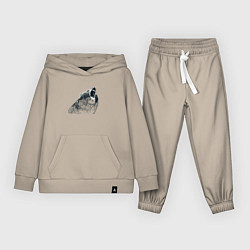 Костюм хлопковый детский Бурый в гневе, цвет: миндальный