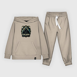 Костюм хлопковый детский Stalker 2 heart of Chornobyl radiations, цвет: миндальный