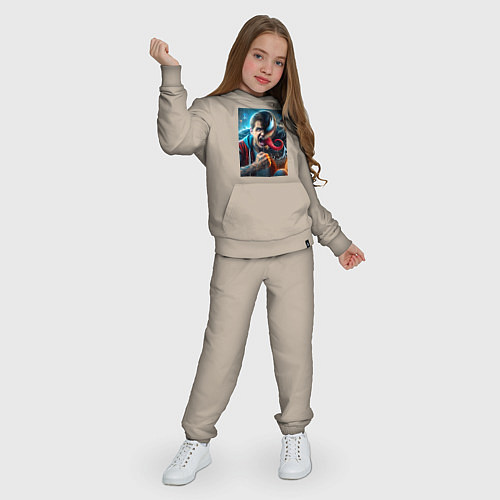 Детский костюм Eddies transformation into Venom - ai art fantasy / Миндальный – фото 3