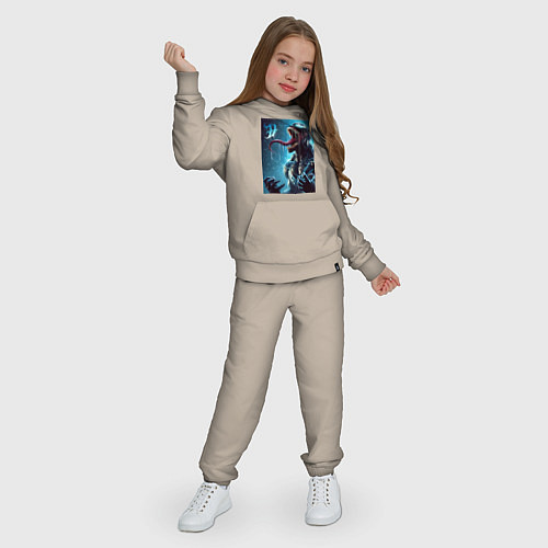 Детский костюм Веном под проливным дождём - нейроарт фантазия / Миндальный – фото 3