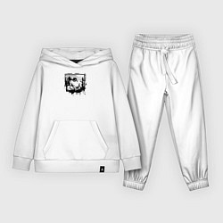 Костюм хлопковый детский Велосипед и брызги, цвет: белый