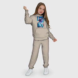 Костюм хлопковый детский Античный герой и архитектура, цвет: миндальный — фото 2