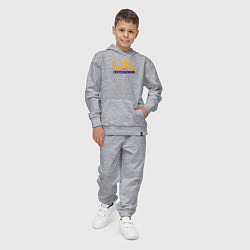 Костюм хлопковый детский LAL basketball, цвет: меланж — фото 2