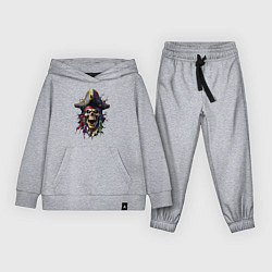 Костюм хлопковый детский Пиратский череп, цвет: меланж