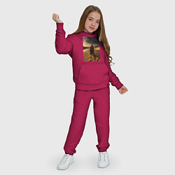 Костюм хлопковый детский В пустыне вечером, цвет: маджента — фото 2