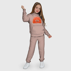 Костюм хлопковый детский Fluffy monster orange, цвет: пыльно-розовый — фото 2
