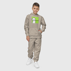 Костюм хлопковый детский Dream boohoo cracker Minecraft, цвет: миндальный — фото 2