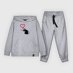 Костюм хлопковый детский Rat heart, цвет: меланж