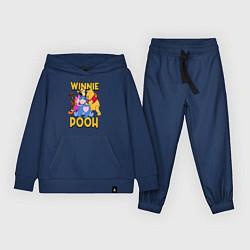 Костюм хлопковый детский Winnie Pooh hugs, цвет: тёмно-синий