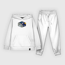 Костюм хлопковый детский Moon rocket, цвет: белый