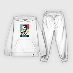 Костюм хлопковый детский Drake obey, цвет: белый
