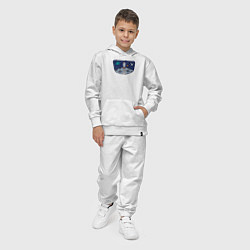 Костюм хлопковый детский Space travel, цвет: белый — фото 2