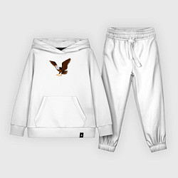 Костюм хлопковый детский Орёл мультяшный, цвет: белый