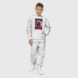 Костюм хлопковый детский Пандазавр - мем, цвет: белый — фото 2