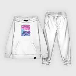 Костюм хлопковый детский Street drift, цвет: белый