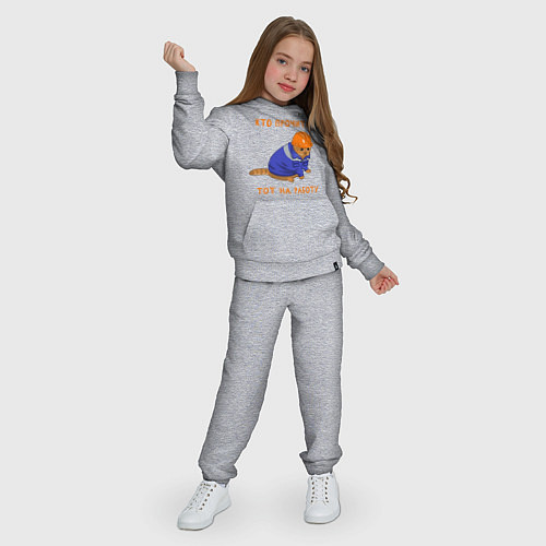 Детский костюм Мем кот работяга с завода / Меланж – фото 3