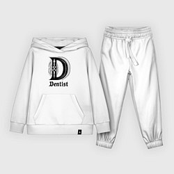 Костюм хлопковый детский D - dentist, цвет: белый