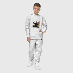 Костюм хлопковый детский Ниндзя девушка, цвет: белый — фото 2