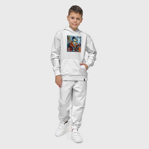 Детский костюм Бендер бомжара из Нью-Йорка - прикол / Белый – фото 4