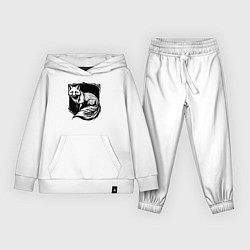 Детский костюм Песец черный орнамент