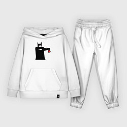 Костюм хлопковый детский Сердечко Бэтмена, цвет: белый