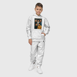 Костюм хлопковый детский Звезды карате, цвет: белый — фото 2