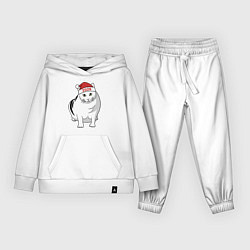 Костюм хлопковый детский Мемный кот Бендер - 2026, цвет: белый