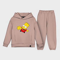 Детский костюм оверсайз Simpsons 8, цвет: пыльно-розовый