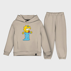 Детский костюм оверсайз Maggie Simpson, цвет: миндальный