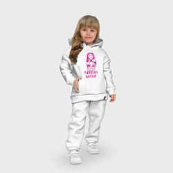 Детский костюм оверсайз Русская Барби, цвет: белый — фото 2