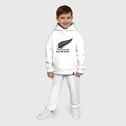 Детский костюм оверсайз New Zeland: All blacks, цвет: белый — фото 2