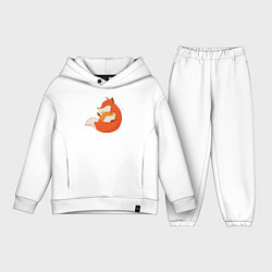 Детский костюм оверсайз Лисички, цвет: белый