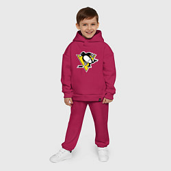 Детский костюм оверсайз Pittsburgh Penguins, цвет: маджента — фото 2