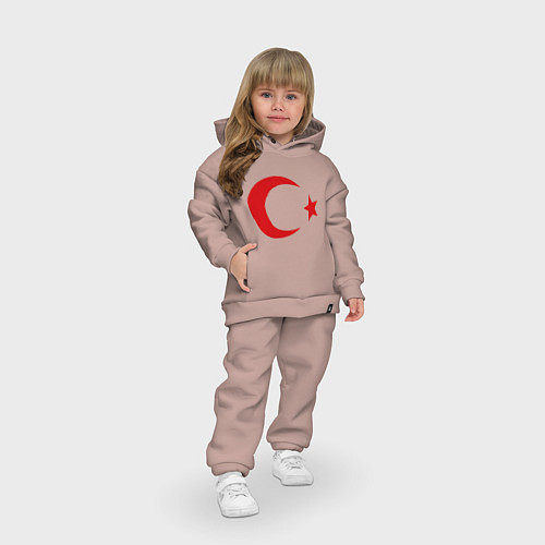 Детский костюм оверсайз Турция / Пыльно-розовый – фото 3