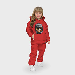 Детский костюм оверсайз Кот космонавт, цвет: красный — фото 2
