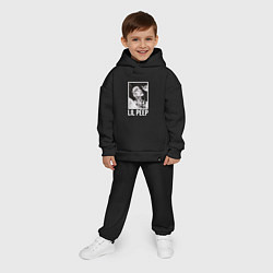 Детский костюм оверсайз Lil Peep: White Style, цвет: черный — фото 2